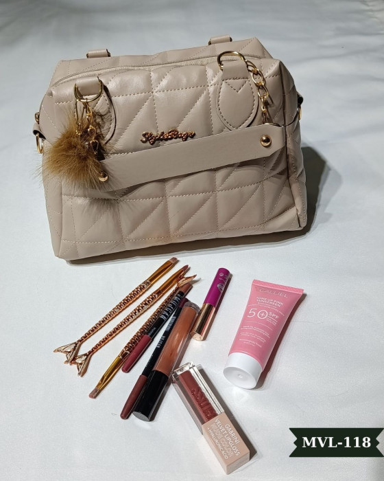 Ponponlu Zincirli Omuz Çantası